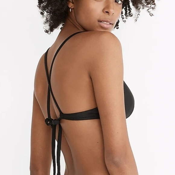 NWT MADEWELL SECOND WAVE BIKINI TOP IN BLACK - Picture 3 of 6